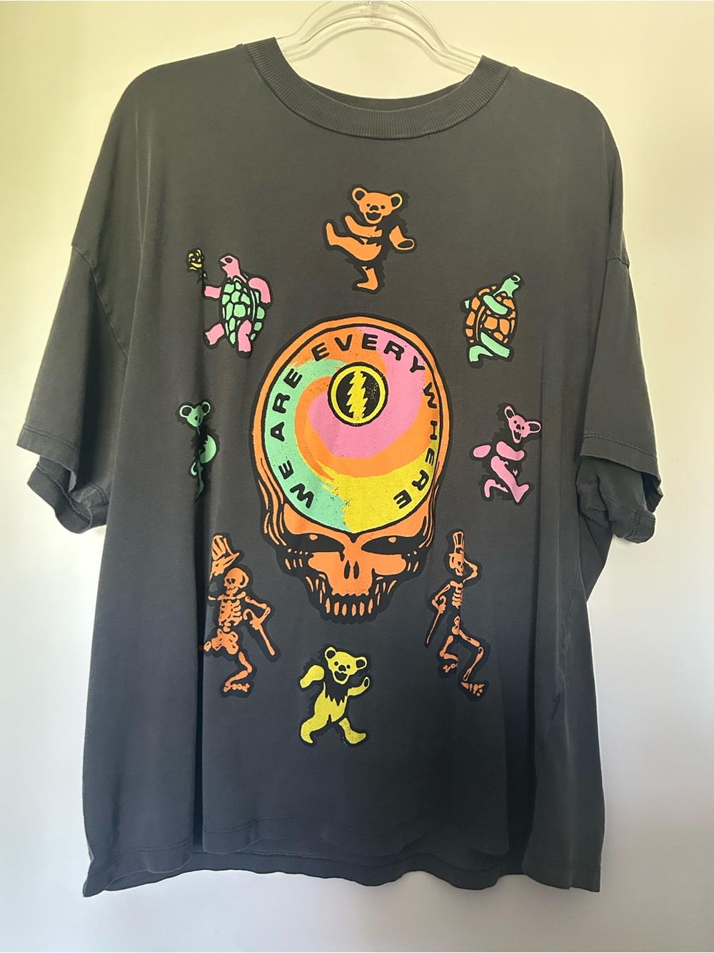 H&M Divided x Grateful Dead We are Everywhere Oversized Grey T-shirt - Picture 3 of 10